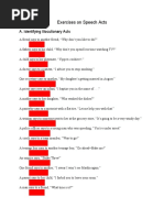 Exercises on Speech Acts With Answers Covered (2)