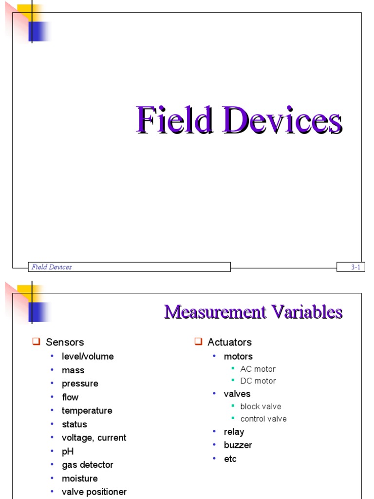 03 Field Devices | PDF | Linearity | Electrical Engineering