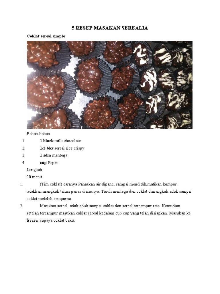 5 Resep Masakan Serealia-Kacang-Umbi | PDF