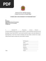 Format of Undertaking FOR CUSB