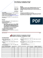 Arts & Social Sciences Club: Rules and Regulations