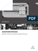 Europower Pmp2000: User Manual