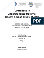 Awareness in Understanding Maternal Death: A Case Study of JBB