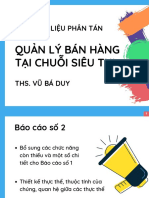 Cơ Sở Dữ Liệu Phân Tán: Quản Lý Bán Hàng Tại Chuỗi Siêu Thị