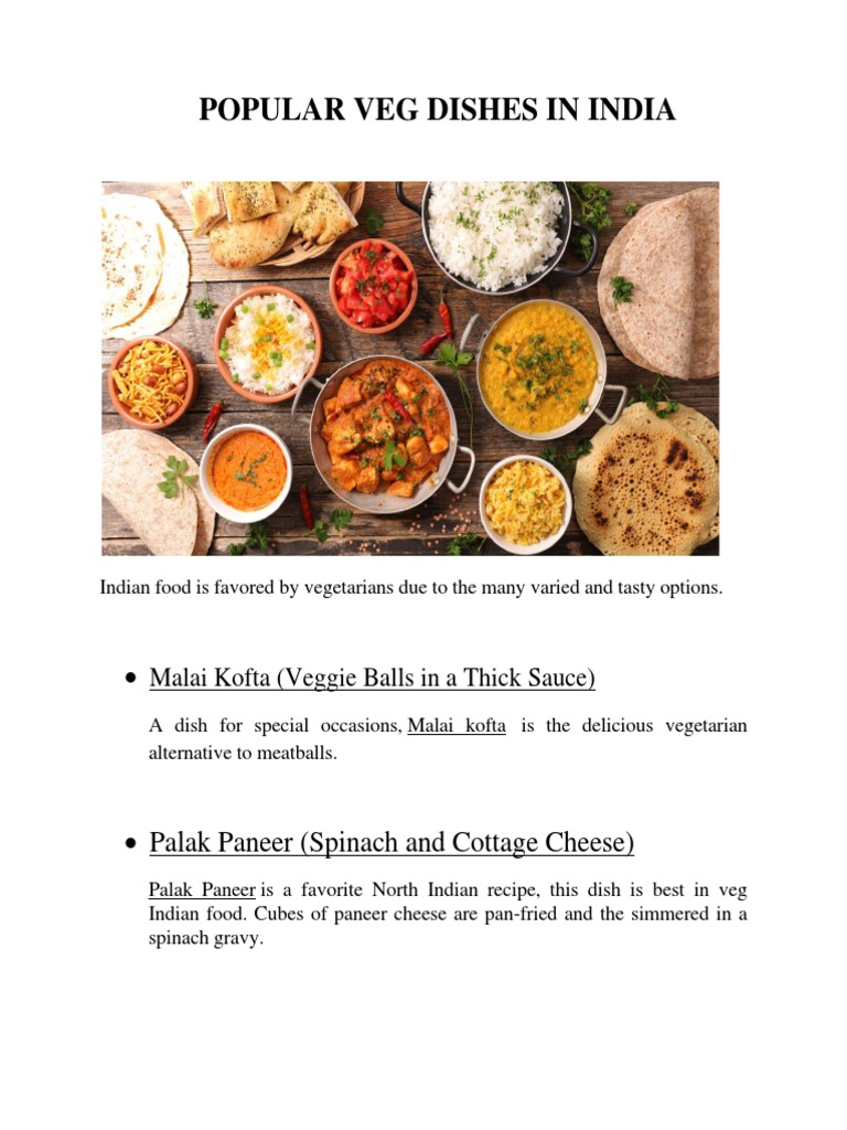 Veg Indian Food | PDF