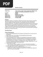 Job Description Business Analyst: Page 1 of 5