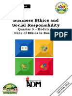 Bus - Ethics - q3 - Mod3 - Code of Ethics in Business - Final