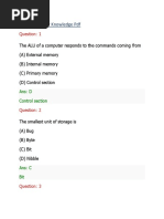 Basic Computer Quiz Questions With Answers | PDF | Business ...