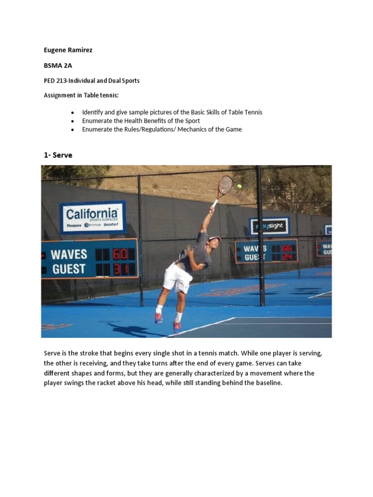 The Fundamentals of Table Tennis Basic Skills, Health Benefits, and