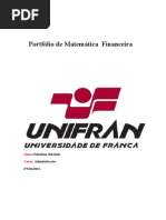Portfólio de Matemática  Financeira