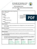 Pagbasa at Pagsusuri NG Iba't Ibang Teksto Tungo Sa Pananaliksik 11 - Unit Learning Plan S.Y. 2020-2021