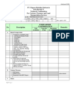 Technical Confirmation For Onshore Shipment