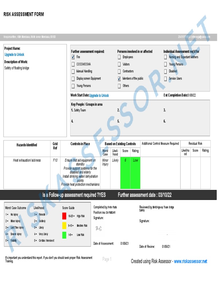 Floating Bridge - 161096343172934 | PDF | Risk Assessment | Risk