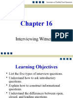 Interviewing Witnesses Chapter