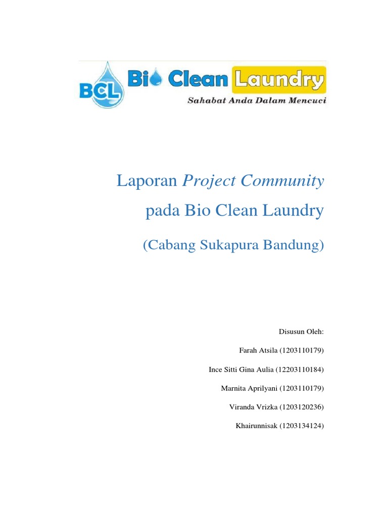 Laporan Proyek Bio Clean Laundry | PDF | Bisnis