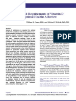 Benefits and Requirements of Vitamin D for Optimal Health; A Review. Grant, and Holick, 2005.