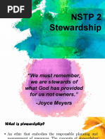 NSTP 2 Stewardship Stewardship