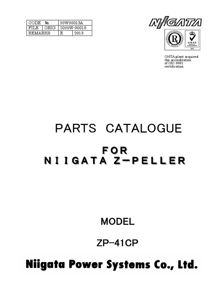 13 Parts Catalogue ZP Unit 99w90013a | PDF