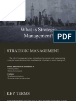 What Is Strategic Management?