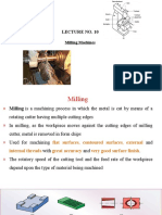 Lecture No. 10: Milling Machines