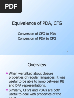 Conversion of CFG To PDA Conversion of PDA To CFG