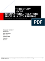 Twentieth Century History Igcse International Relations Since 1919 10Th Printing