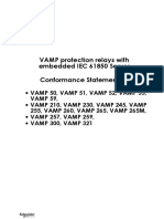VAMP IEC 61850 Server Conformance Statement For All 018