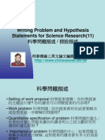 Writing Problem and Hypothesis Statements For Science Research