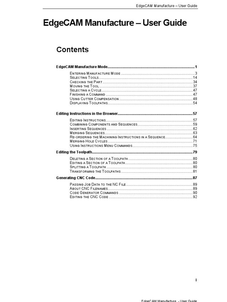 EdgeCAM Manufacturing Basics | PDF | Numerical Control | Machining