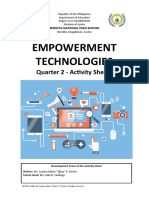 Empowerment Technologies: Quarter 2 - Activity Sheets
