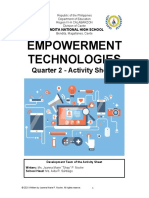 Empowerment Technologies: Quarter 2 - Activity Sheets