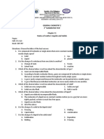 States of Matter: Liquids and Solids: General Chemistry 2 1 Summative Test