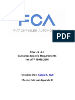 Fca Us LLC Customer-Specific Requirements For IATF 16949:2016