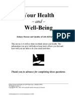 Your Health Well-Being: Thank You in Advance For Completing These Questions