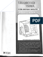 Acoma Pro-Vmk II Ventilator - User Manual