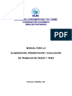 Manual de Elaboracion de Tesis Ulac