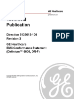 Technical Publication: Direction 5135612-100 Revision 3 GE Healthcare EMC Conformance Statement (Definium™ 6000, DR-F)