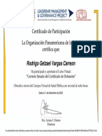 Curso Virtual Sobre El Correcto Llenado Del Certificado de Defunción, RELACSIS-Certificado de Aprobación 959692