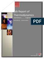 Lab Report of Thermodynamics: Submitted To Engineer Wasif Nouman
