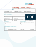 Example Swimming Lesson Plan (1) : Learn To Swim Award 1