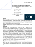 Students' Perception of Collaborative Learning, Conflict Management and Satisfaction in A Private Educational Institution Learning Environment: An Asian Case Study