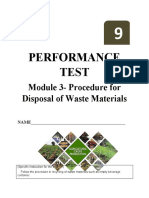 Performance Test: Module 3-Procedure For Disposal of Waste Materials