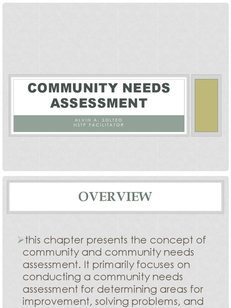 NSTP 2 Lesson 6 Community Needs Assessment PDF Survey