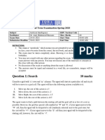 Question 1) Search 10 Marks: Final Term Examination Spring-2020