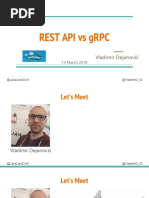 Rest Api Vs GRPC: Vladimir Dejanović Javaland