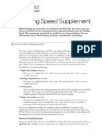 Reading Speed Supplement: Access Arrangements