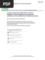 Inclusive Classroom Profile (ICP) : A Cultural Validation and Investigation of Its Perceived Usefulness in The Context of The Swedish Preschool