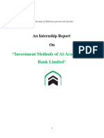 "Investment Methods of Al-Arafah Islami Bank Limited: An Internship Report On