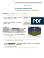 Student Exploration: Greenhouse Effect