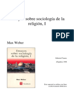 Ensayos sobre sociología de la religión de Max Weber
